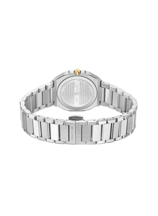 CERRUTI 1881 silver Women's Leadri Silver Dial Stainless Steel Bracelet Analog Watch for Women, 32mm for Women | Best Price UAE